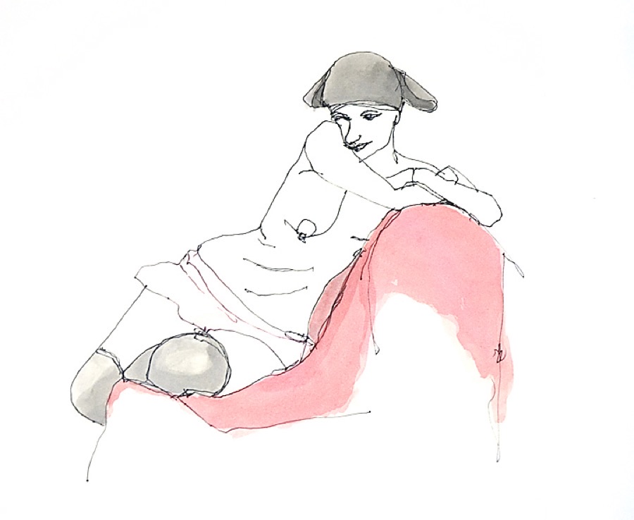 Figure watercolor paintings